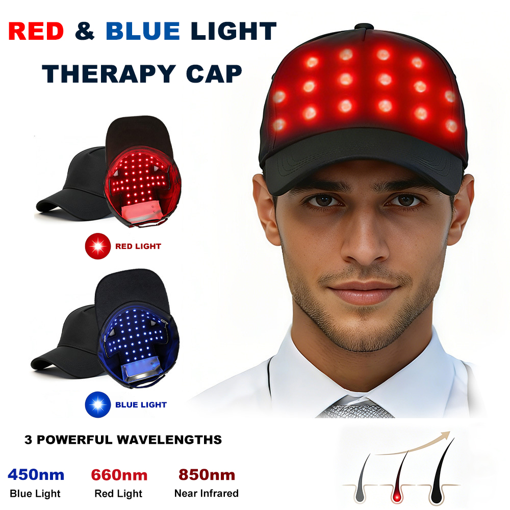 Hair Care Frizzy Hair - LED Hair Care Cap with Red