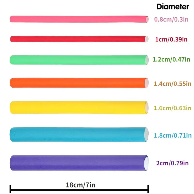 42pcs/Set Flexible Curling Rod - Hair Roller Set Flexi 评论和价格