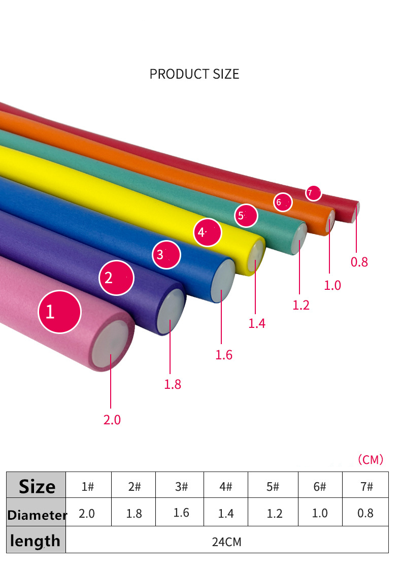 10pcs Flexible Curling Rods Ha - Hair Roller Set Flexi 评论和价格
