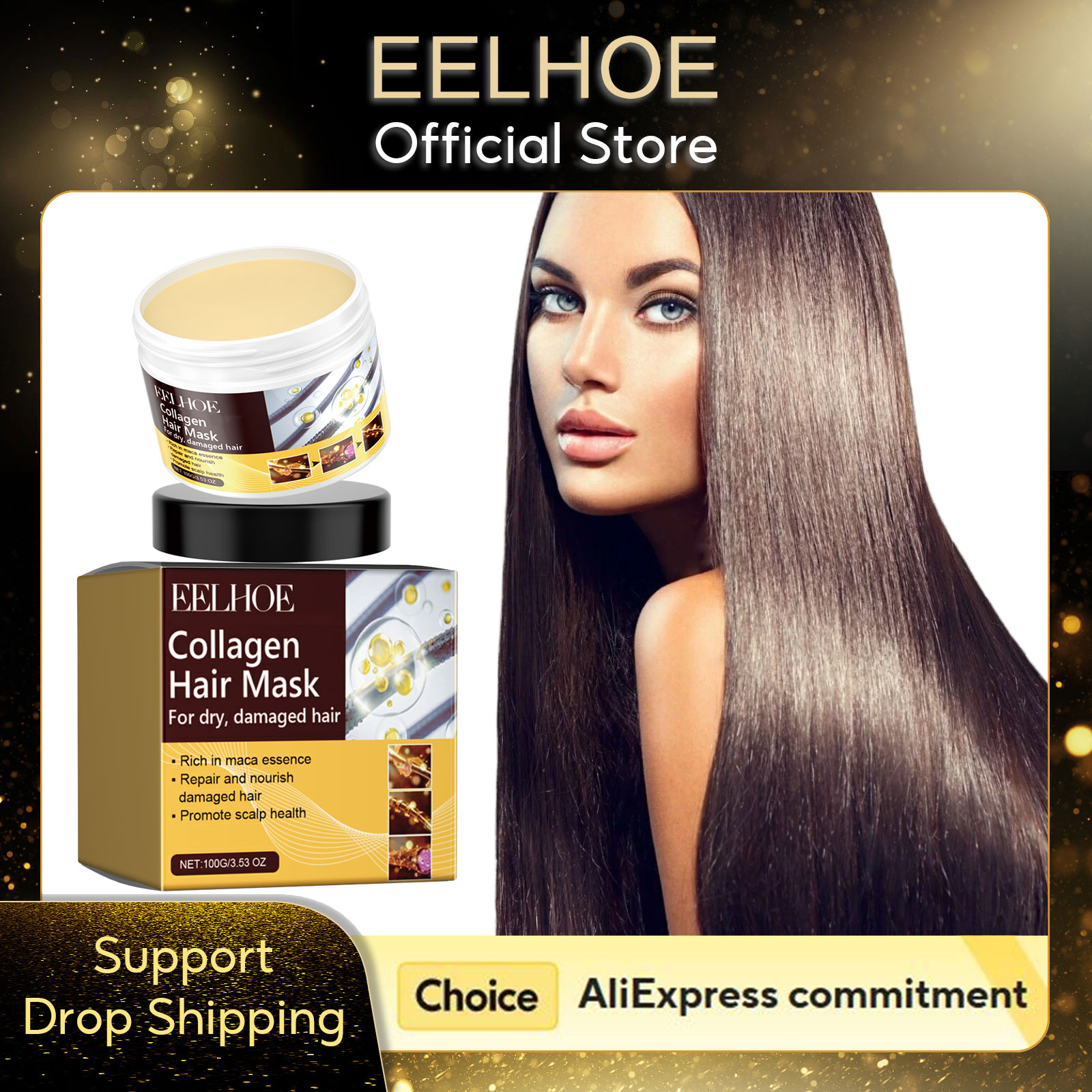 EELHOE Collagen Hair Mask Anti - Hair Care Vegan 评论和价格