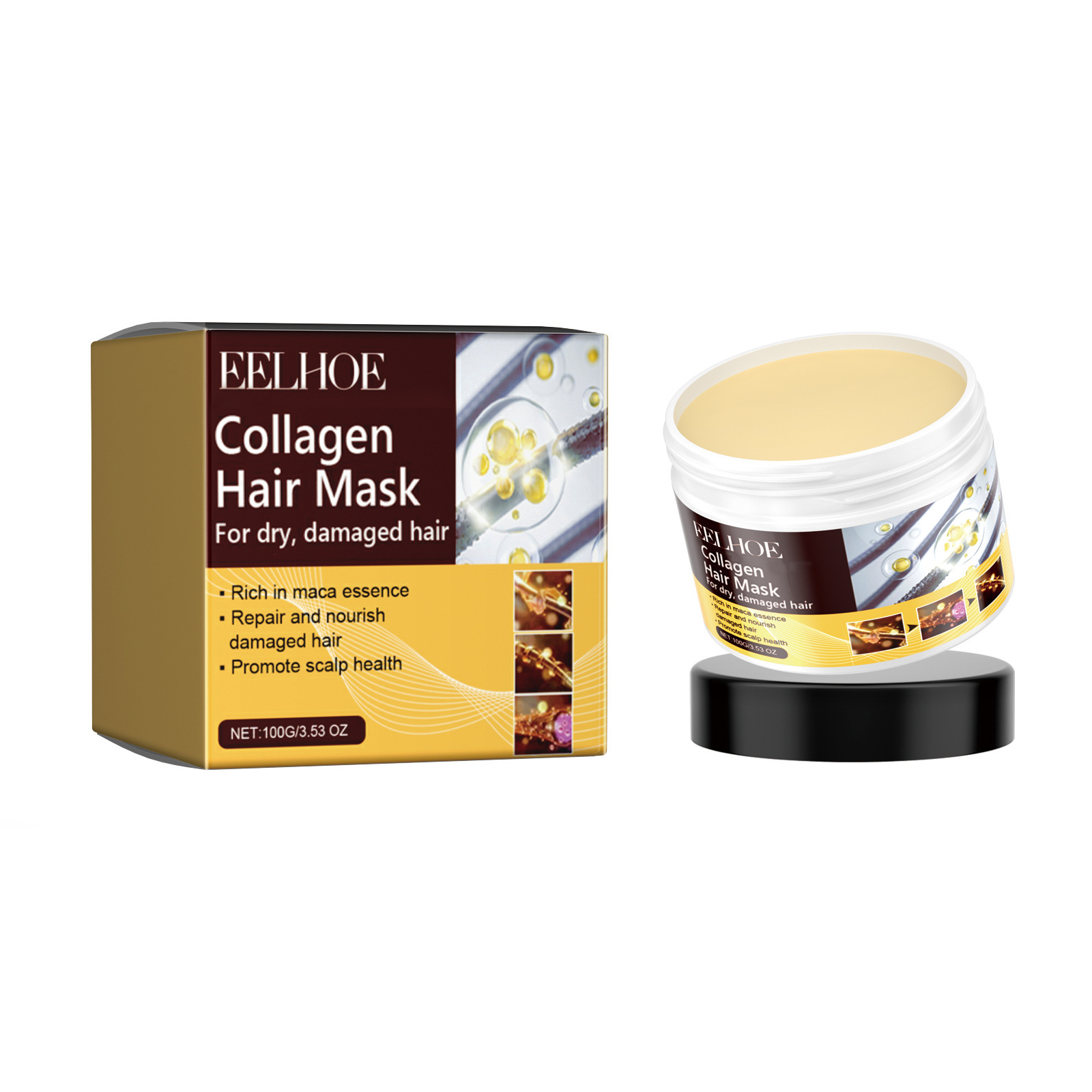 EELHOE Collagen Hair Mask Anti - Hair Care Vegan 评论和价格
