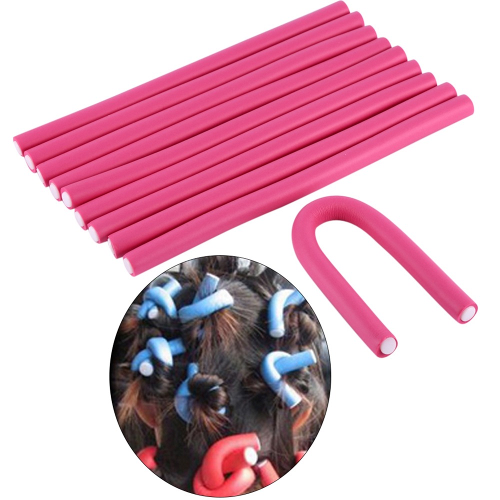 10Pcs/Set Soft Foam Soft Hair  - Hair Roller Set Flexi 评论和价格
