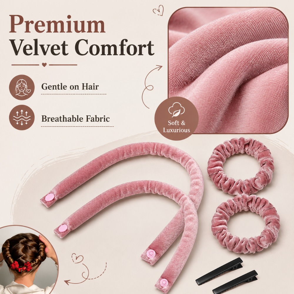 6Pcs Heatless Curling Rod Set  - Hair Roller Set Flexi 评论和价格
