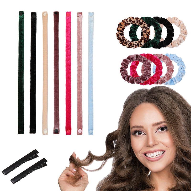 6Pcs/Set 35cm Long Soft Fabric - Hair Roller Set Flexi 评论和价格