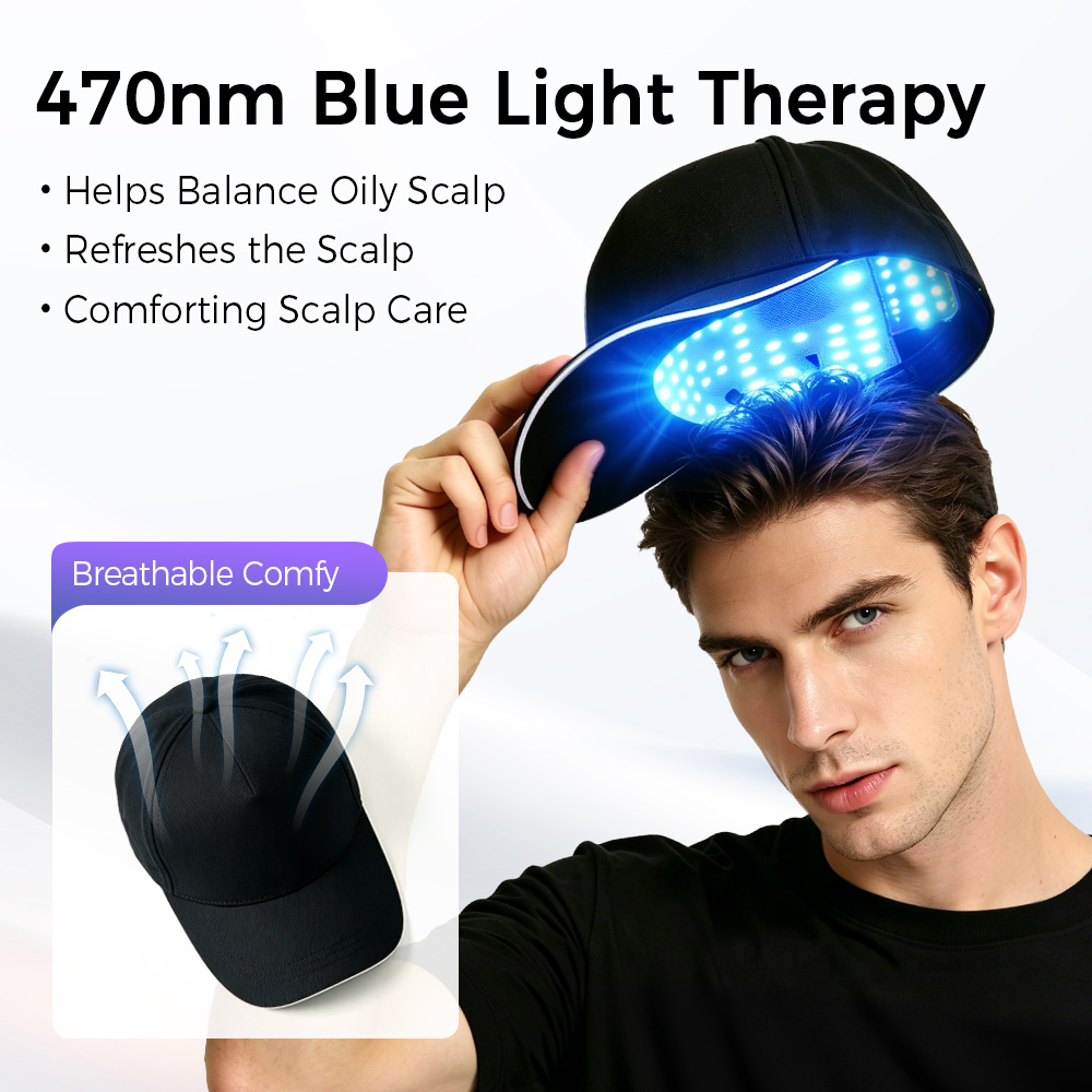 LED Hair Growth Cap Red Blue L - Hair Care Frizzy Hair 评论和价格