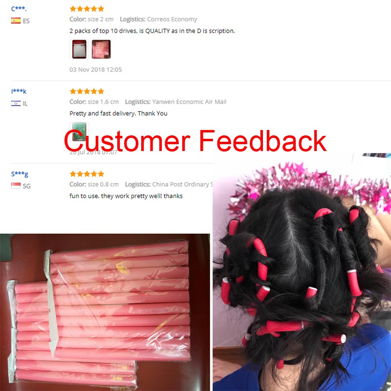 10 Pcs/Set Soft Hair Curlers M - Hair Roller Set Flexi 评论和价格