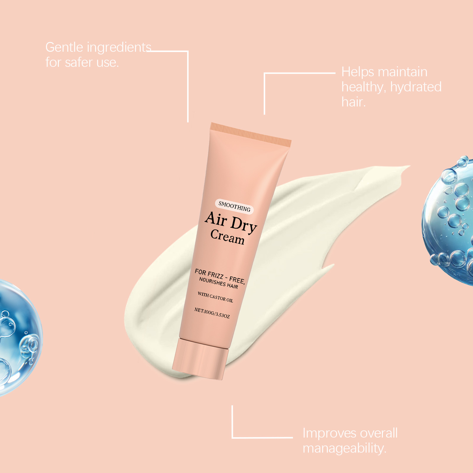Air Dry Smoothing Hair Cream A - Hair Care Frizzy Hair 评论和价格